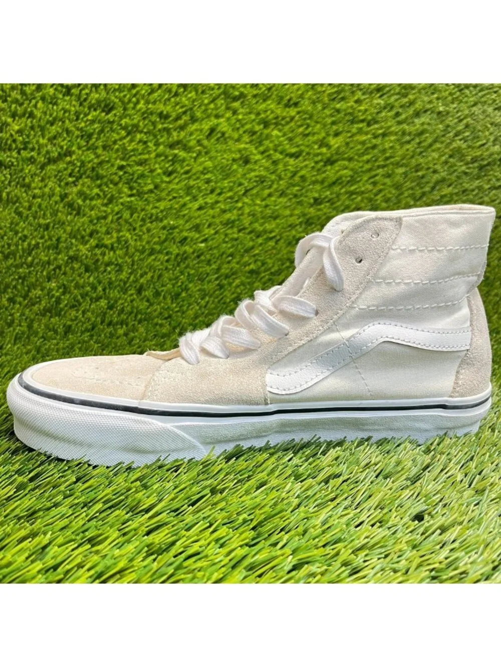 Vans Sk8-Hi Womens Size 8.5 Mens 7 White Athletic Walking Skate Shoes Sneakers